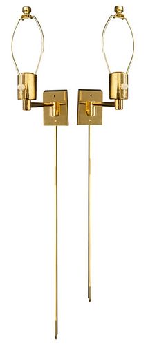 George Hansen Brass Swing Arm Lamps for Hinson, 2