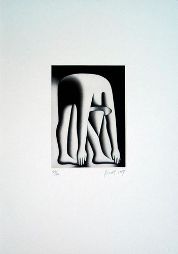 Mark Kostabi- Etching limited edition  "Body by Jake"