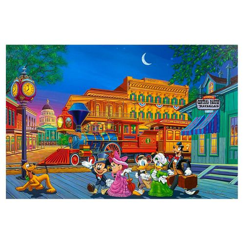 Manuel Hernandez, "Arriving In Style" Limited Edition Mixed Media Lithograph from Disney Fine Art, Numbered and Hand Signed with Letter of Authenticit