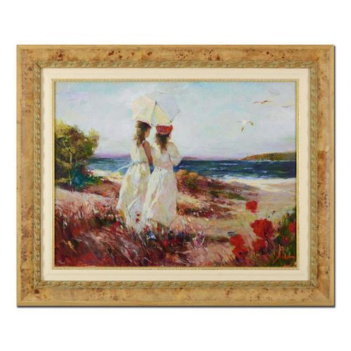 Pino (1939-2010), "Sister" Framed Limited Edition Artist-Embellished Giclee on Canvas. Numbered and Hand Signed with Certificate of Authenticity.