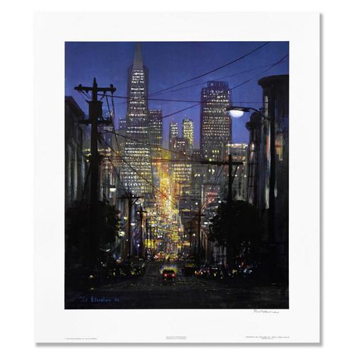 Peter Ellenshaw (1913-2007), "The Glow of San Francisco" Limited Edition Lithograph, Numbered and Hand Signed with Letter of Authenticity.