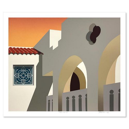 William Schlesinger (1915-2011), "Patio Del Sol" Limited Edition Serigraph, Numbered and Hand Signed with Letter of Authenticity