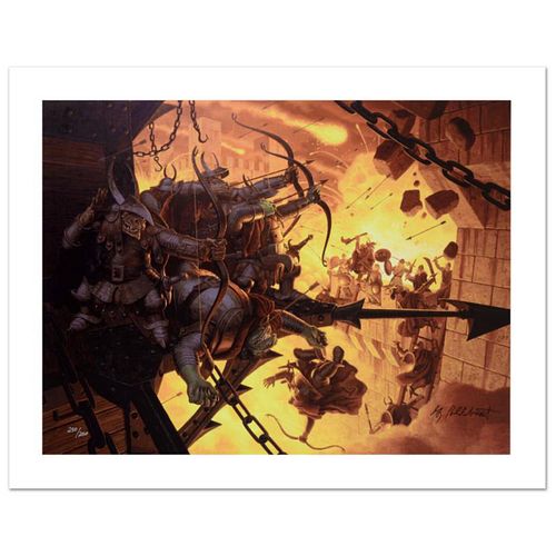 The Siege Of Minas Tirith Limited Edition Giclee on Canvas by The Brothers Hildebrandt. Numbered and Hand Signed by Greg Hildebrandt. Includes Certifi