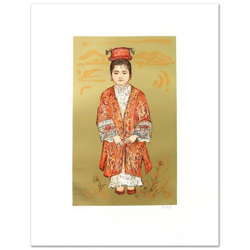 Sun Ming Tsai of Beijing Limited Edition Lithograph by Edna Hibel (1917-2014), Numbered and Hand Signed with Certificate of Authenticity.