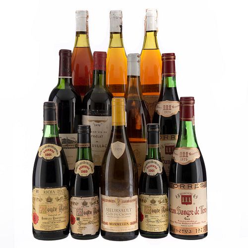 Lote de Vinos Tintos y Blancos de Francia, España y E.U.A. Monte Real. Prélat. En presentaciones de 750 ml. Total de piezas: 12.