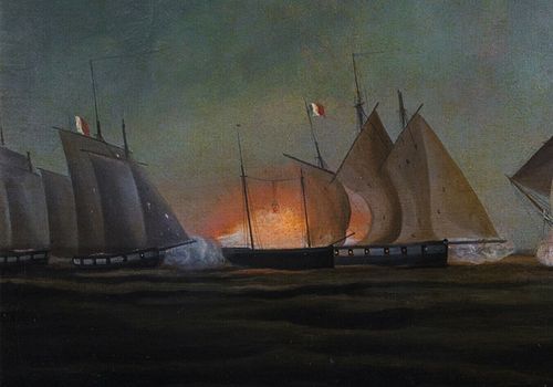 THE BATTLE OF THE NILE OIL PAINTING