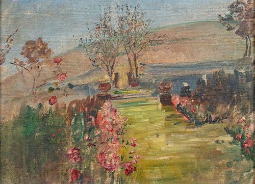EARLY SPRING LANDSCAPE OIL PAINTING