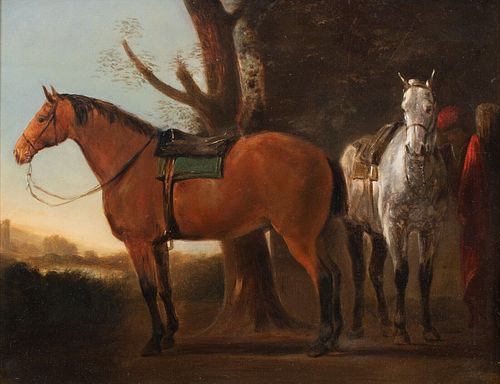  STUDY OF HORSES ROYAL ACADEMY PORTRAIT OIL PAINTING