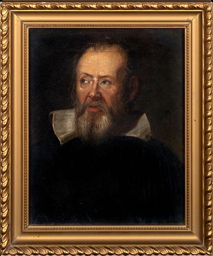 PORTRAIT OF ASTRONOMER GALILEO OIL PAINTING