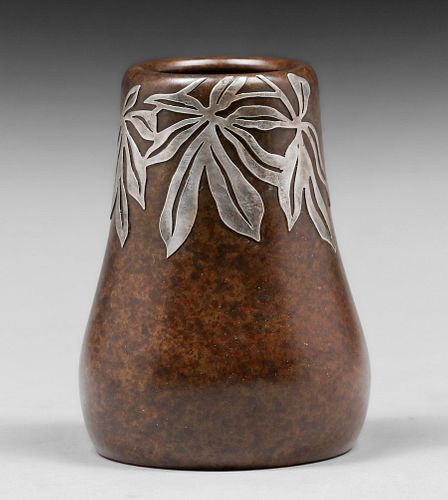 Heintz #3585 Sterling on Bronze Small Vase c1915