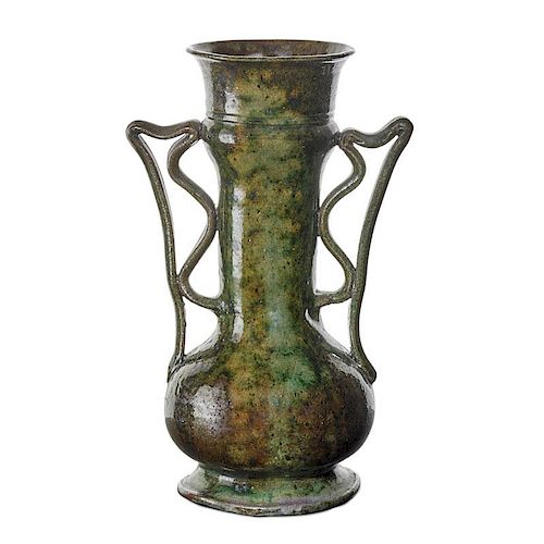 GEORGE OHR Fine large vase with ear handles