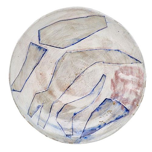 PETER VOULKOS Early abstract stoneware plate