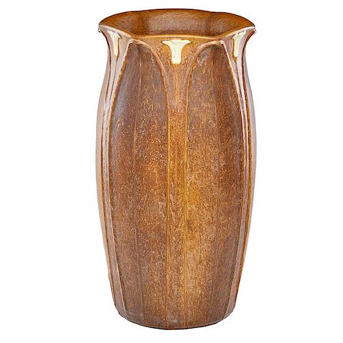 RUTH ERICKSON; GRUEBY Rare two-color floor vase