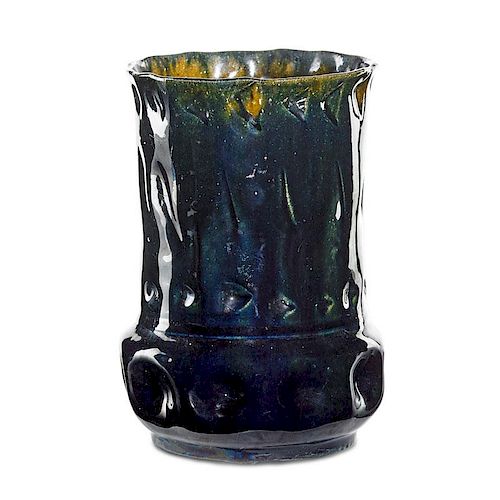 GEORGE OHR Large dimpled vase
