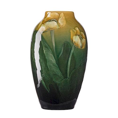 C. BAKER; ROOKWOOD Sea Green vase
