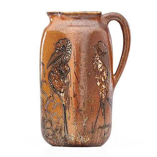 MARTIN BROTHERS Pitcher with birds