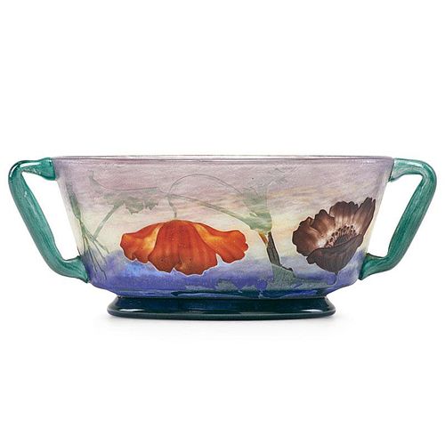 DAUM Two-handled bowl with poppies