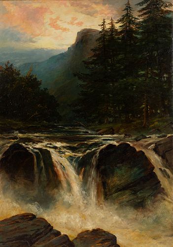 THOMAS HILL (BRITISH-AMERICAN, 1829-1908) YOSEMITE LANDSCAPE