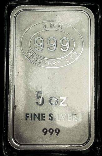 JBR 5 ozt .999 Silver Bar