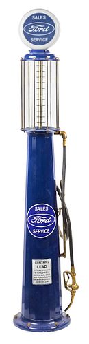 Reproduction Ford gas pump, 60'' h.