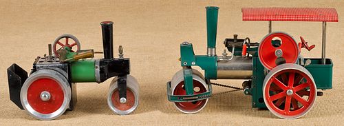 Two Mamod live steam tractors, 9 1/2'' l. and 12 1