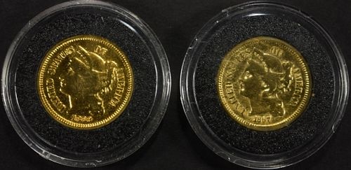 1867,69  GOLD PLATED 3 CENT NICKEL AU/BU