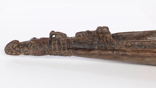 Alligator Form Wood Boat Bow, Papua New Guinea