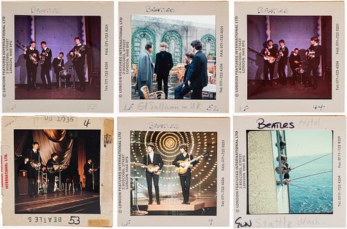 6 Color Transparencies of the Beatles 