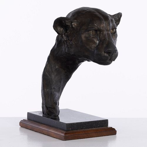 Andrea Wilkinson, Head of a Panther, Bronze