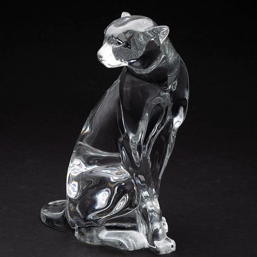 Large Baccarat Glass Cheetah