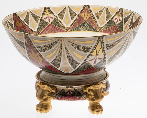 Alhambra Austrian Art Deco Porcelain Punchbowl 