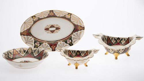 4 Alhambra Austrian Porcelain Serving Dishes