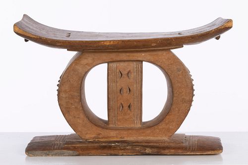 Carved Wood African Stool 