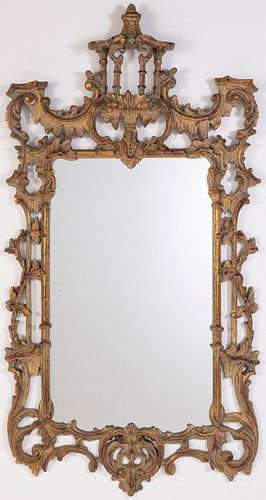 George III Style Giltwood Mirror, Reproduction