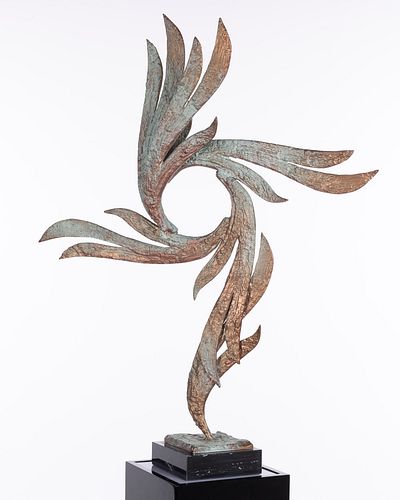 Unsigned Bronze Sculpture on Marble Base