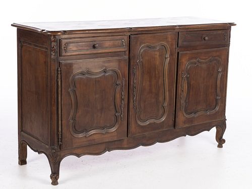 French Provincial Style Stained Wood Buffet