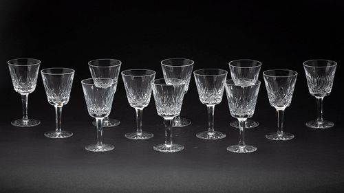12 Waterford White Wine Glasses