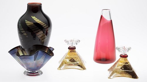 5 Pieces of Contemporary Art Glass