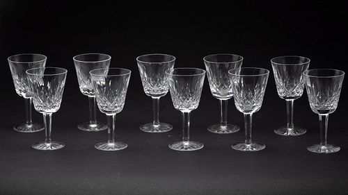 Set of 10 Waterford Lismore Glasses