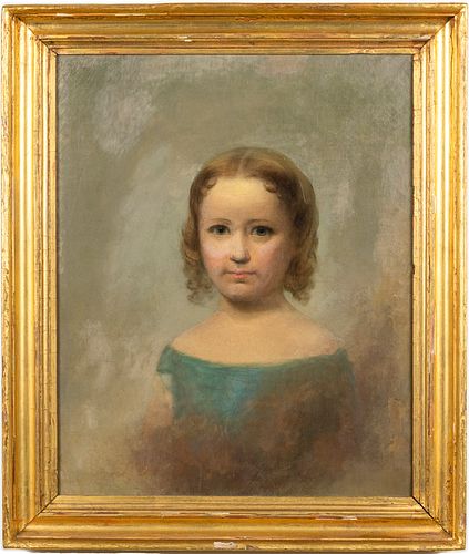 American School, Portrait of a Little Girl, Oil