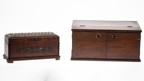 Two Work Boxes, 19th Century