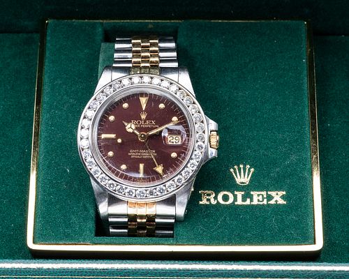 Rolex GMT-Master Gold & Diamond Mens Watch