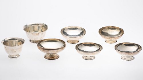 7 Footed Sterling Silver Small Bowls