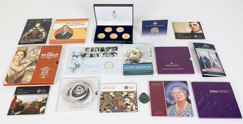 14 Commemorative Coins in Booklets and a Coin Set