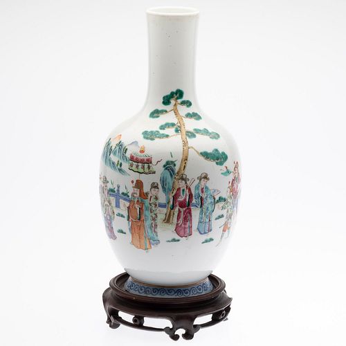 Chinese Painted Bottle Vase