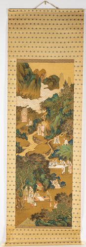 Japanese Painted Silk Scroll