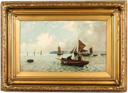 Francis Jamison (W. Richards), Fisherman & Sailboats
