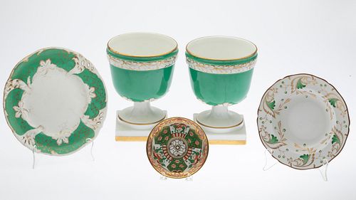 English Porcelain, 19th C & 2 Portuguese Planters