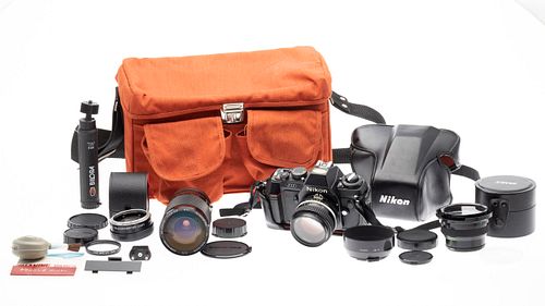 Nikon N 2000 Camera with Additional Lenses