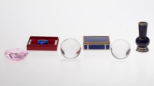 Glass and Enamel Table Articles, Including Baccarat